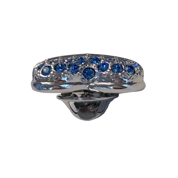 SWAROVSKI CRYSTAL Heart shape Brooch pin American flag Patriotic Beautiful Bling - Picture 6 of 10